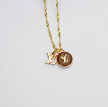 Load image into Gallery viewer, Repurposed Louis Vuitton Double Charm Necklace