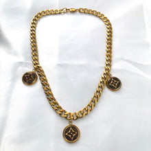 Load image into Gallery viewer, Louis Vuitton necklace with charms 18k gold plated stylish and trendy