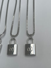 Load image into Gallery viewer, Louis Vuitton Lock Charm Necklace Silver