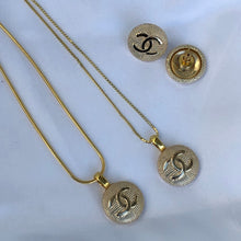 Load image into Gallery viewer, Repurposed Authentic Chanel Gold Button Earrings