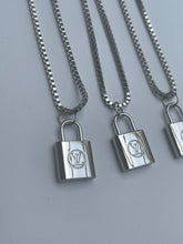 Load image into Gallery viewer, Louis Vuitton Lock Charm Necklace Silver