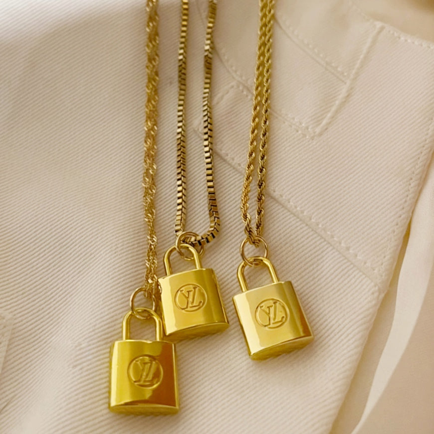 LV Lock Necklace – Boho Rococo Designs