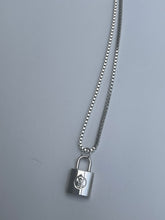 Load image into Gallery viewer, Louis Vuitton Lock Charm Necklace Silver