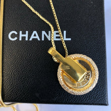 Load image into Gallery viewer, Repurposed Authentic Chanel CC Gold Charm Necklace