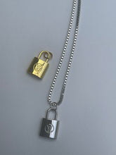 Load image into Gallery viewer, Louis Vuitton Lock Charm Necklace Silver