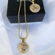 Load image into Gallery viewer, Repurposed Authentic Chanel CC Gold Charm Necklace