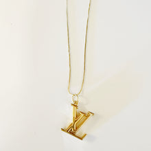 Load image into Gallery viewer, Repurposed Louis Vuitton Logo Necklace
