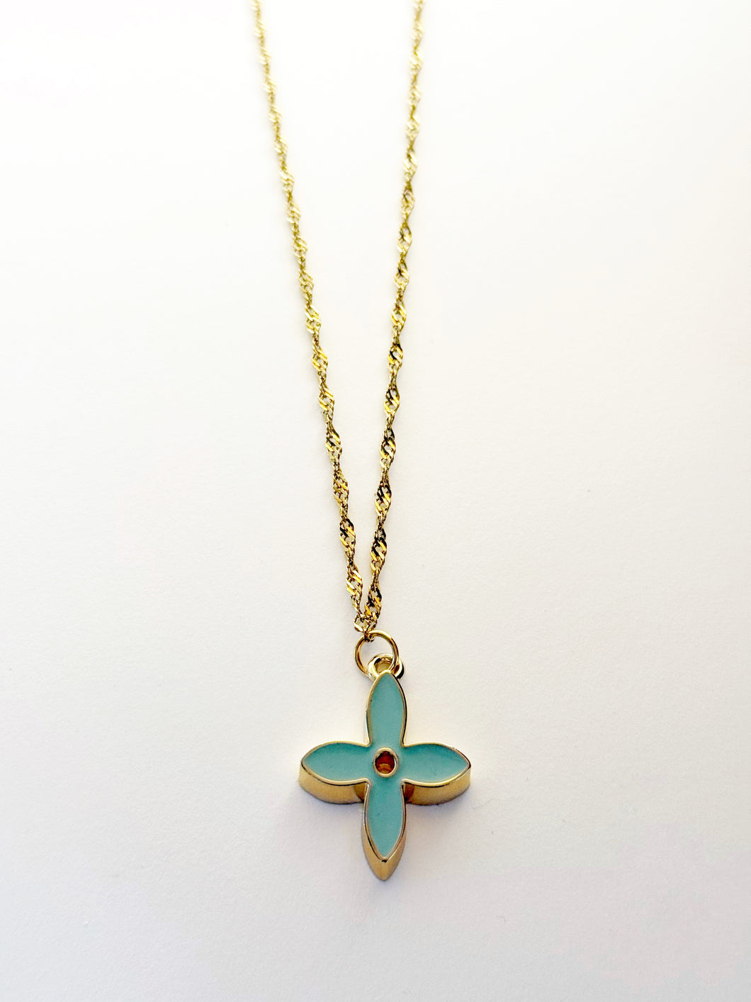 Repurposed Louis Vuitton Logo Charm Necklace