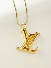 Load image into Gallery viewer, Repurposed Louis Vuitton Logo Necklace
