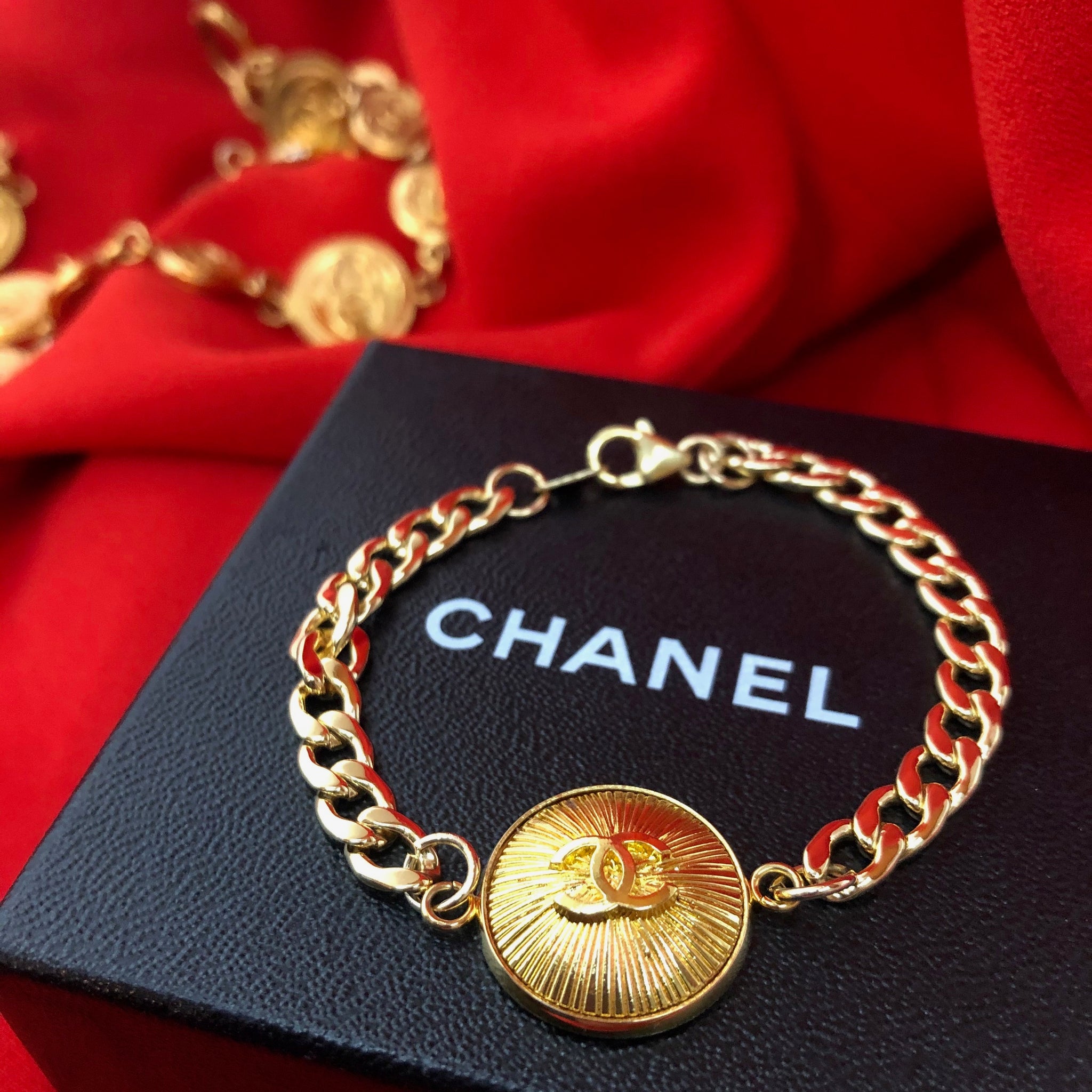 Vintage Chanel Button Bracelet