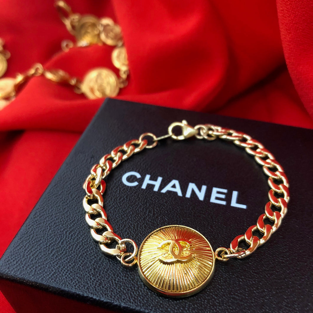 Repurposed Authentic Chanel Button Bracelet – Modern Love Jewelry