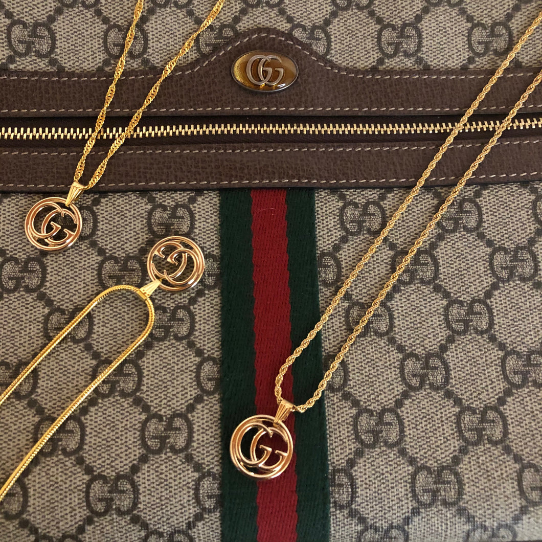 Repurposed Authentic Gucci Button Necklace