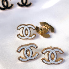 Load image into Gallery viewer, Chanel Repurposed Quilted Stud Earrings
