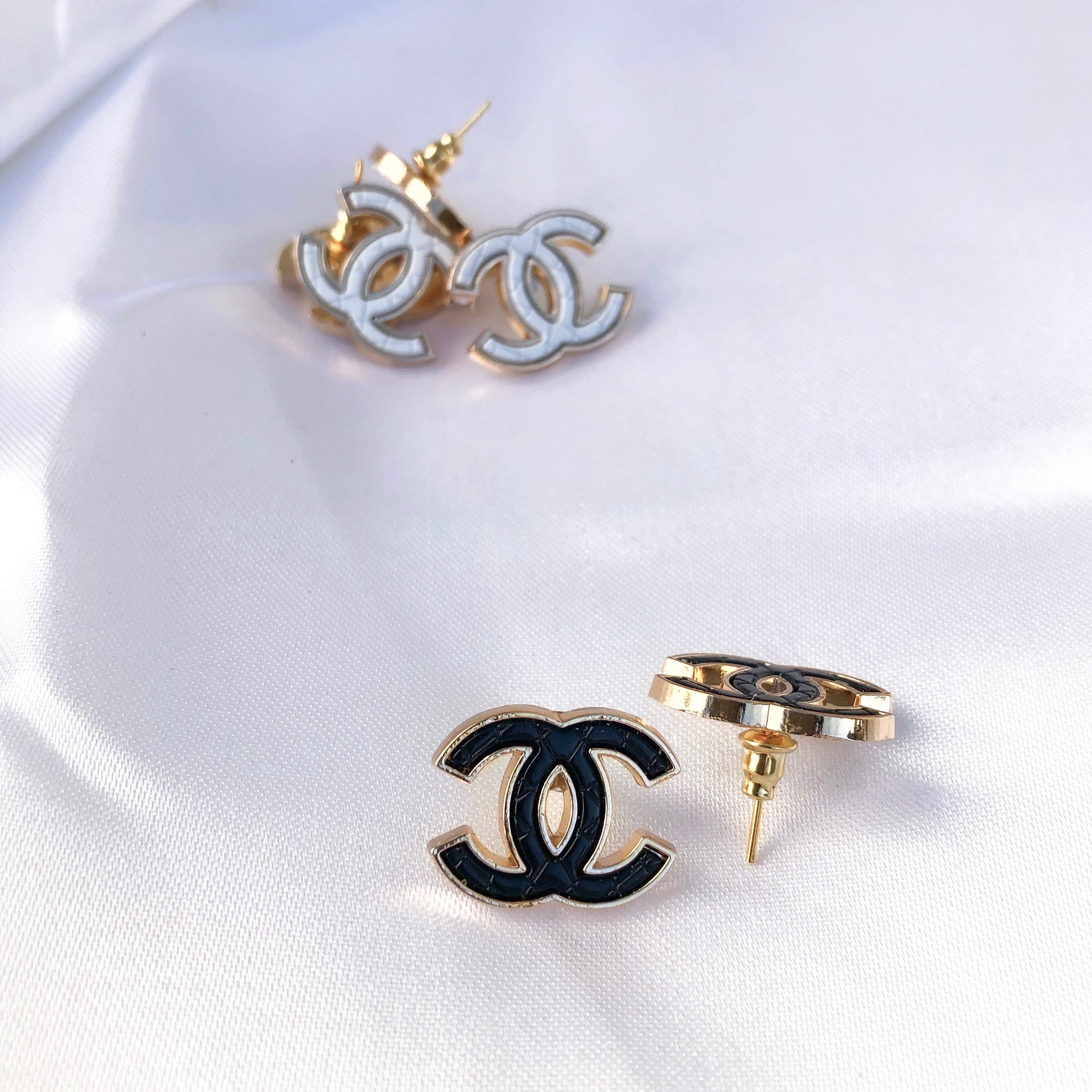 Chanel Repurposed Quilted Stud Earrings – Modern Love Jewelry