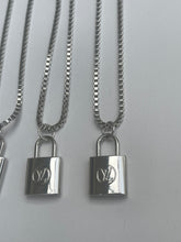 Load image into Gallery viewer, Louis Vuitton Lock Charm Necklace Silver
