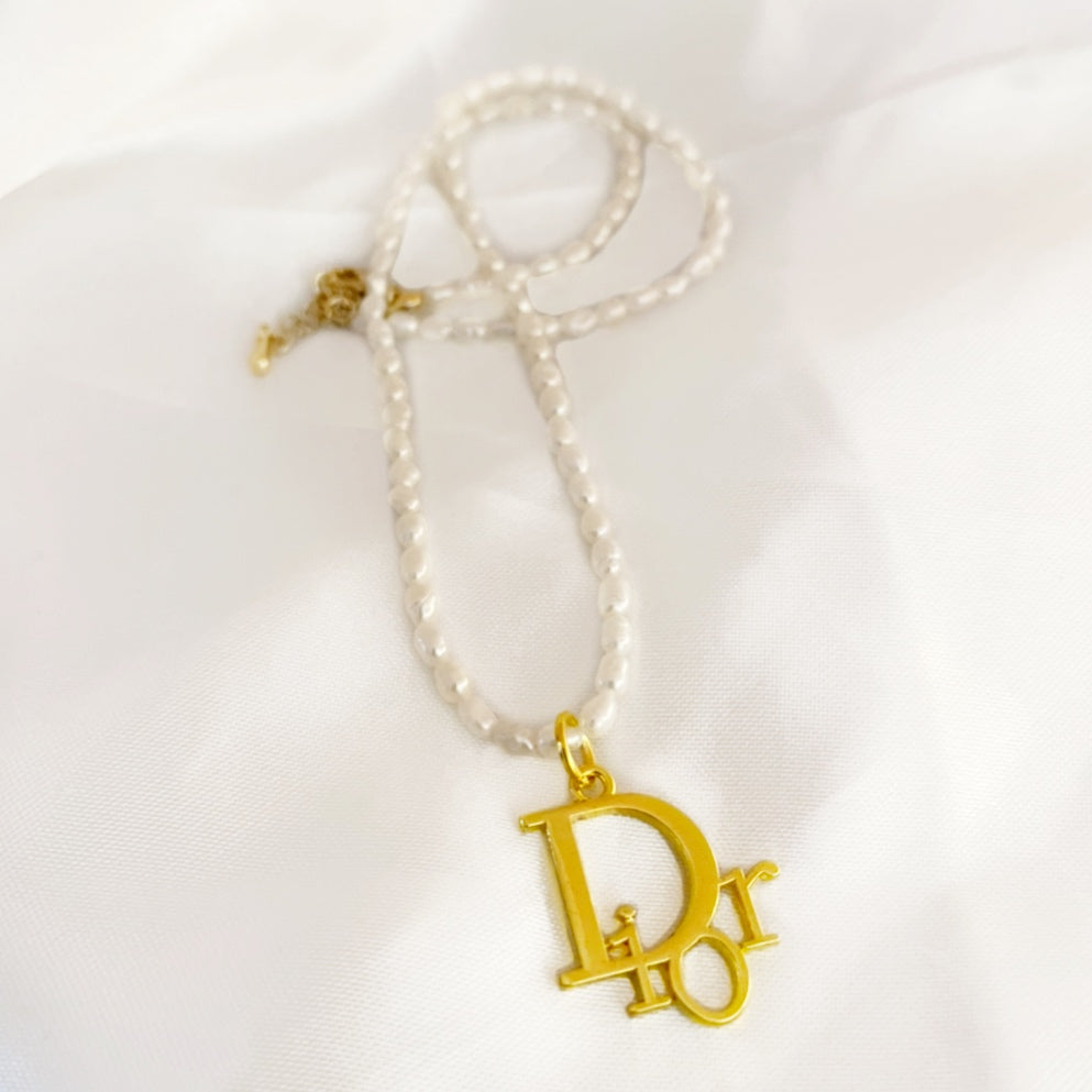 Repurposed Christian Dior Pearl Necklace